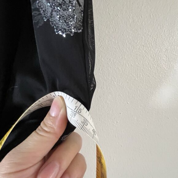 Vintage Y2K Byer Too Dress Sz L Chiffon Layered Whimsigoth Fairy Foral Gyaru - Picture 12 of 14